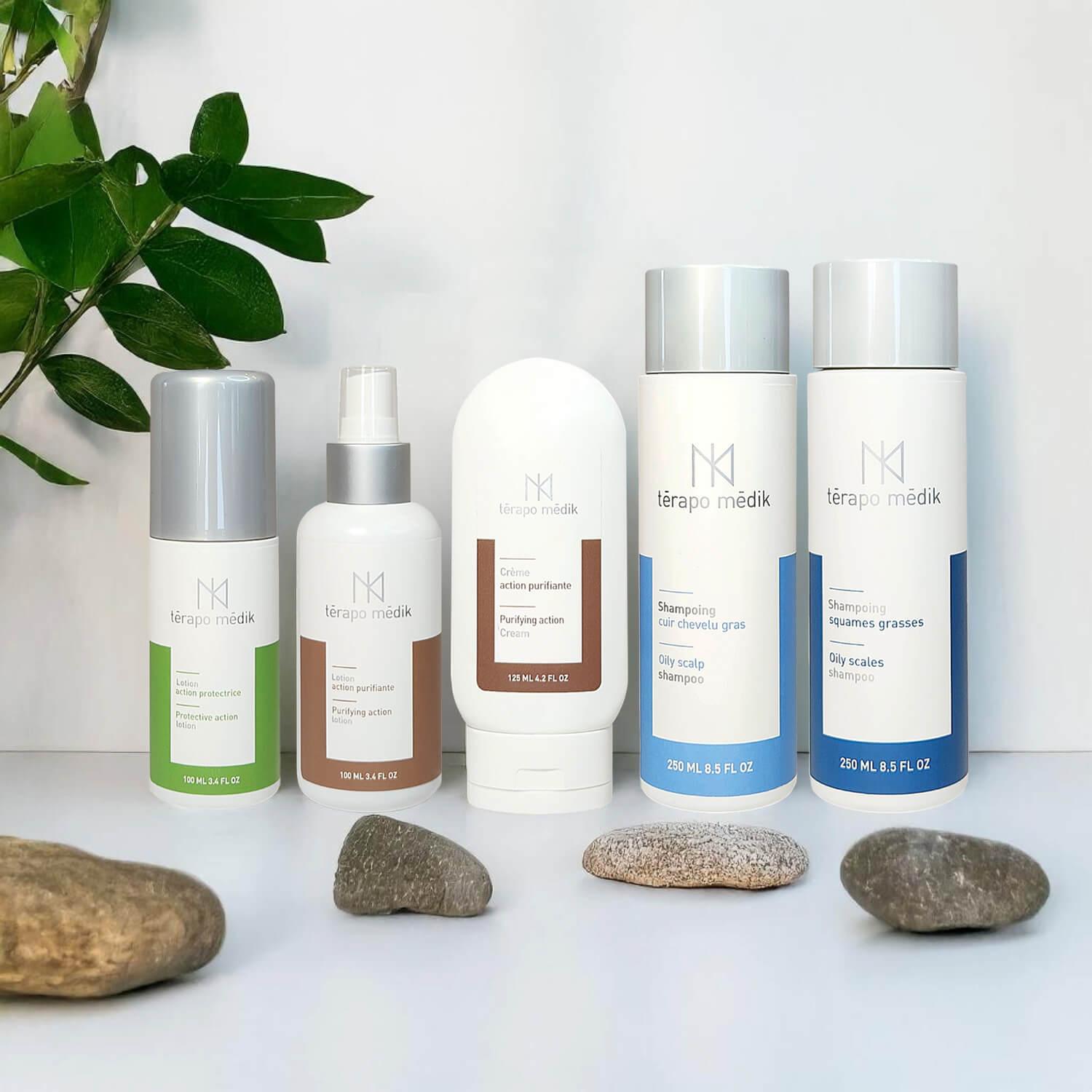 Shampoings Dermatite Séborrhéique avec Lotions & Crème - Ensemble Démangeaisons - Clinique à Deux Cheveux
