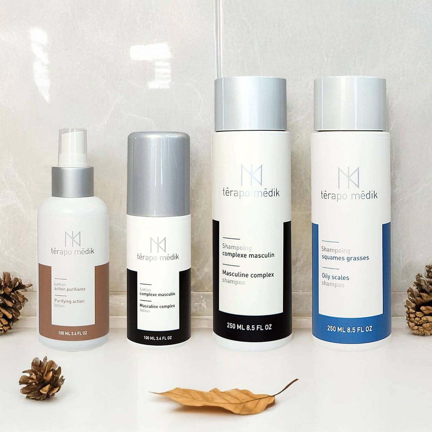 Shampoing, Lotion Perte Cheveux Hommes Phase 2 | Kit Térapo Médik - Clinique à Deux Cheveux