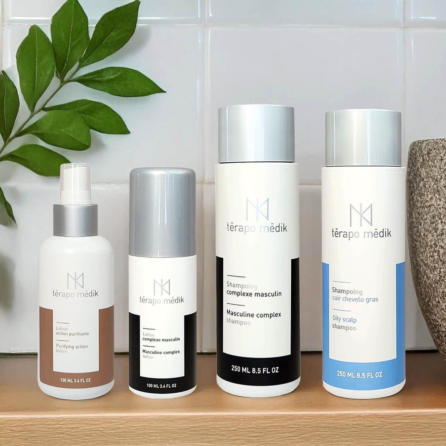 Shampoing, Lotion Perte Cheveux Hommes Phase 3 | Kit Térapo Médik - Clinique à Deux Cheveux