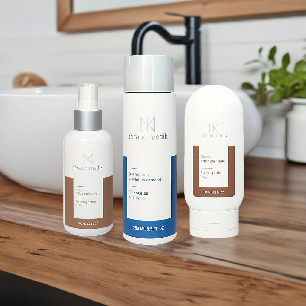 Ensemble Soins du Visage pour Peaux Grasses avec décor