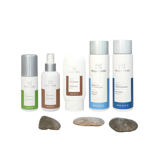 Shampoings Dermatite Séborrhéique avec Lotions & Crème - Ensemble Démangeaisons - Clinique à Deux Cheveux