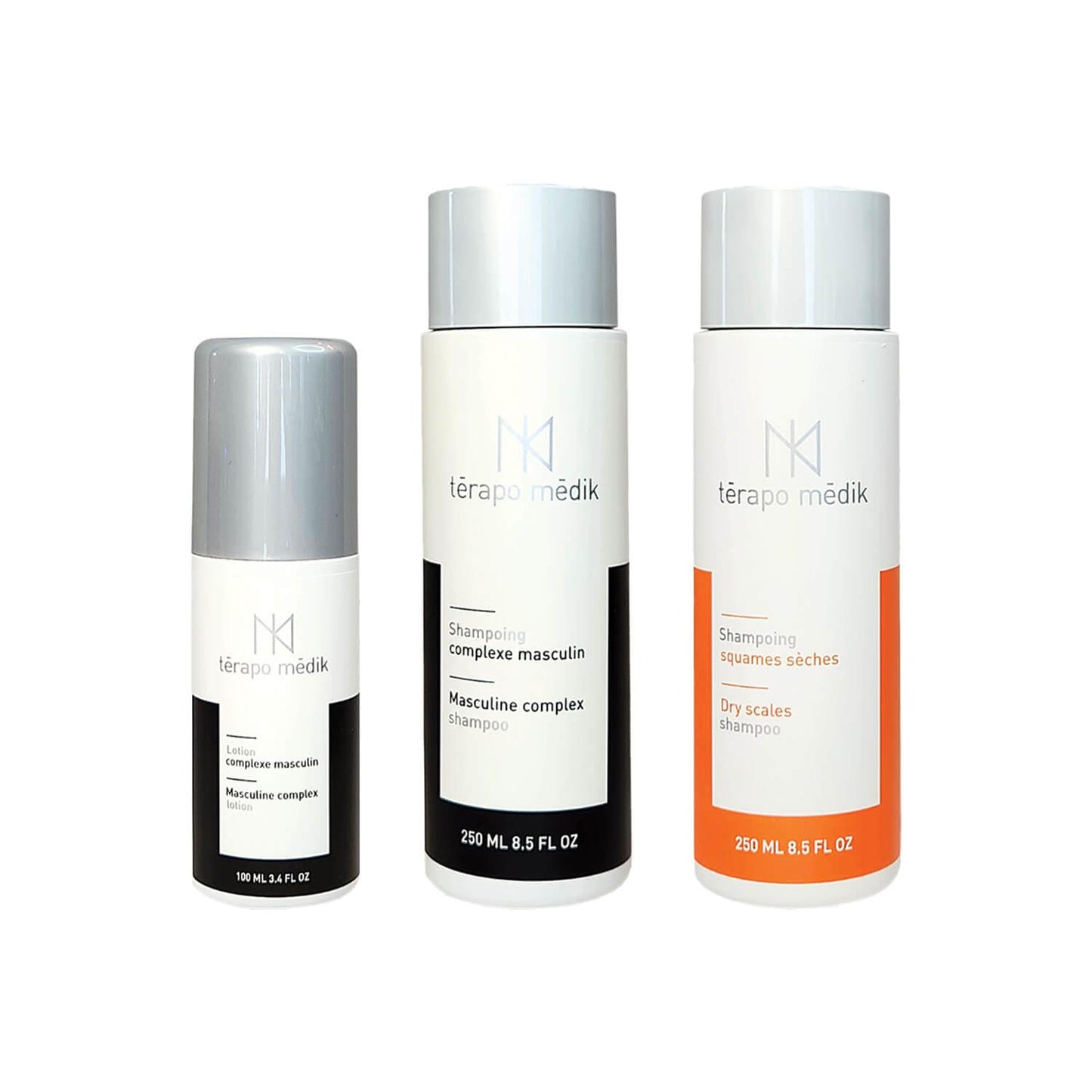 Shampoing, Lotion Perte Cheveux Hommes Phase 1 | Kit Térapo Médik - Clinique à Deux Cheveux