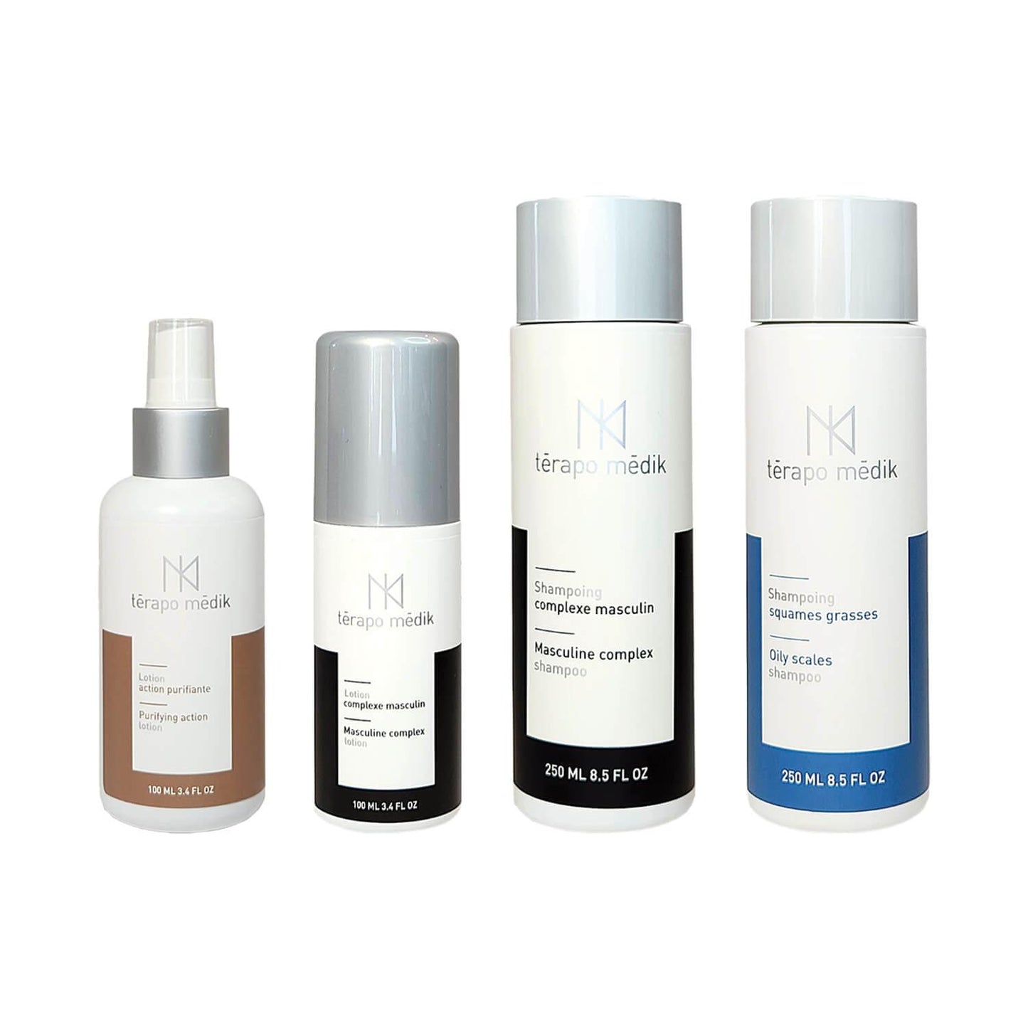 Shampoing, Lotion Perte Cheveux Hommes Phase 2 | Kit Térapo Médik - Clinique à Deux Cheveux