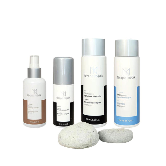 Shampoing, Lotion Perte Cheveux Hommes Phase 3 | Kit Térapo Médik - Clinique à Deux Cheveux
