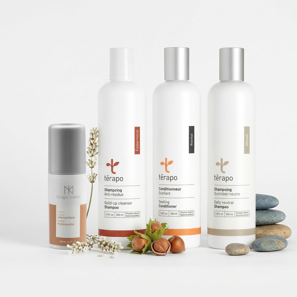 Ensemble exfoliant - soin detox avec des items naturels autour des produits