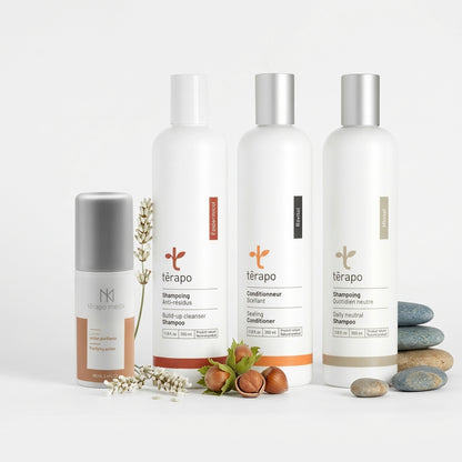 Ensemble exfoliant - soin detox avec des items naturels autour des produits