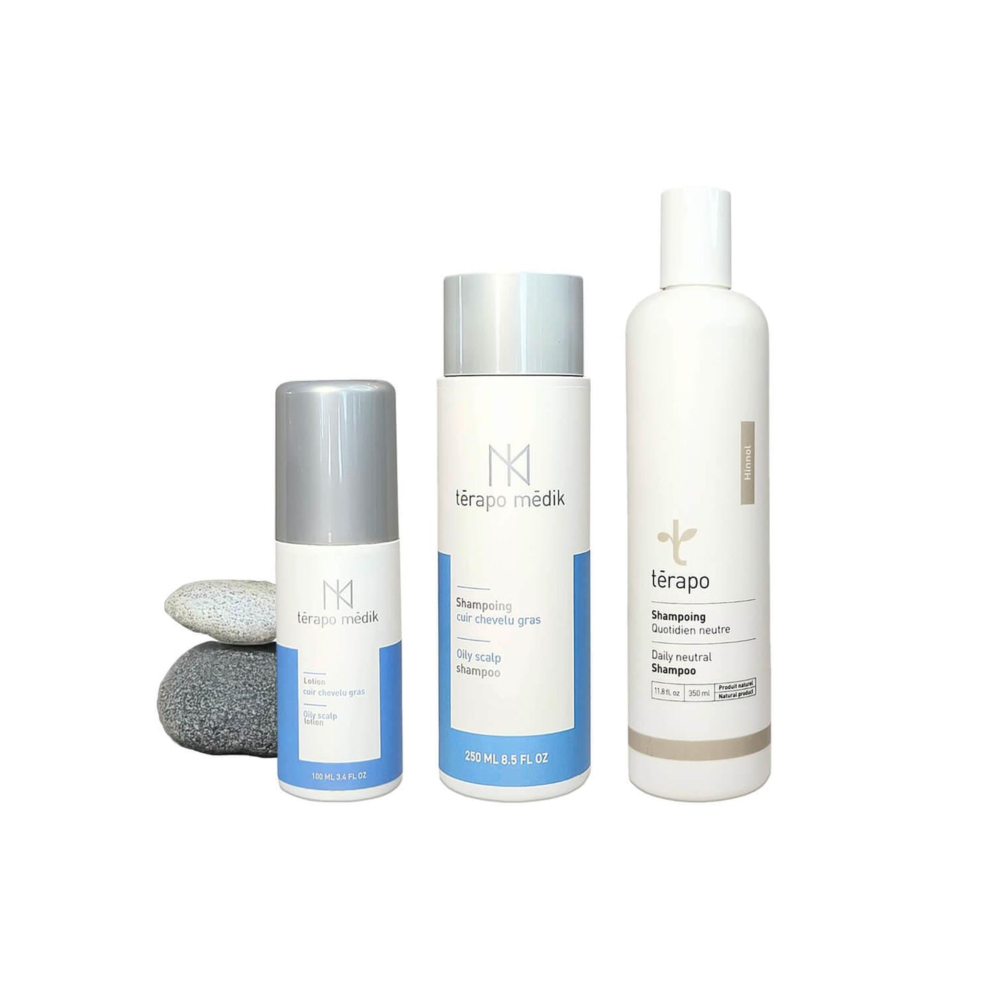 Shampoing et Lotion Cuir Chevelu Gras | Kit Capillaire Térapo Médik - Clinique à Deux Cheveux