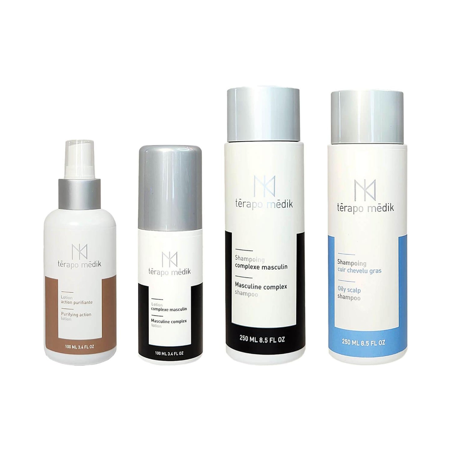 Shampoing, Lotion Perte Cheveux Hommes Phase 3 | Kit Térapo Médik - Clinique à Deux Cheveux